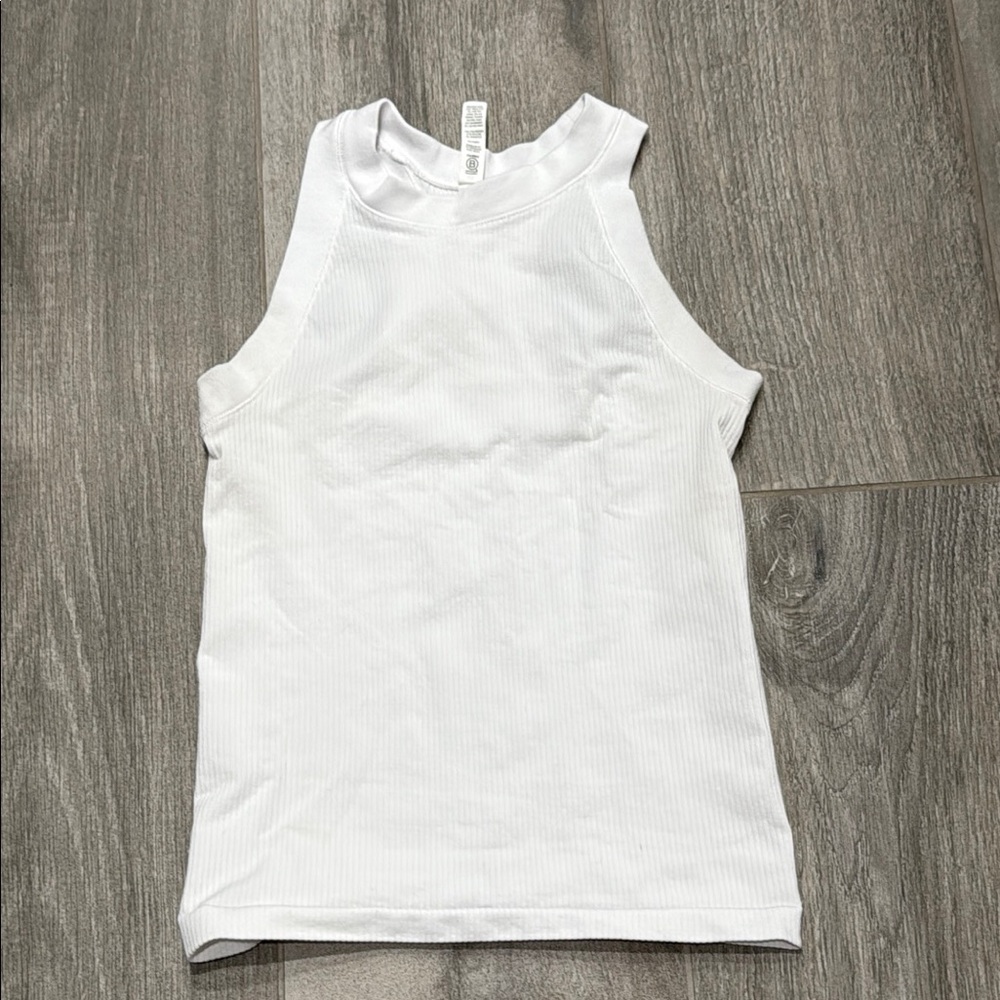 Athleta white ribbed tank- XXS